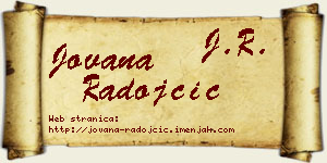 Jovana Radojčić vizit kartica